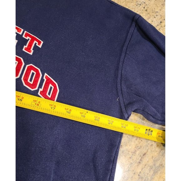 Vintage Size M L ? Planet Hollywood Dallas Sweatshirt Blue Red Embroidered - Picture 4 of 14